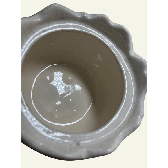 Vintage Ceramic Chick In Egg Trinket Box With Floral Accents - Picture 10 of 15